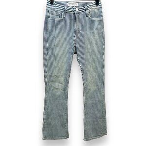 Just black blue and white striped jeans